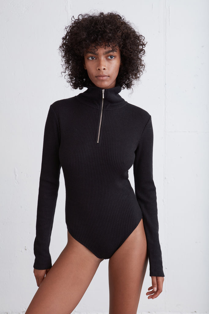 Quarter Zip Bodysuit | OAK + FORT – OAK + FORT USA