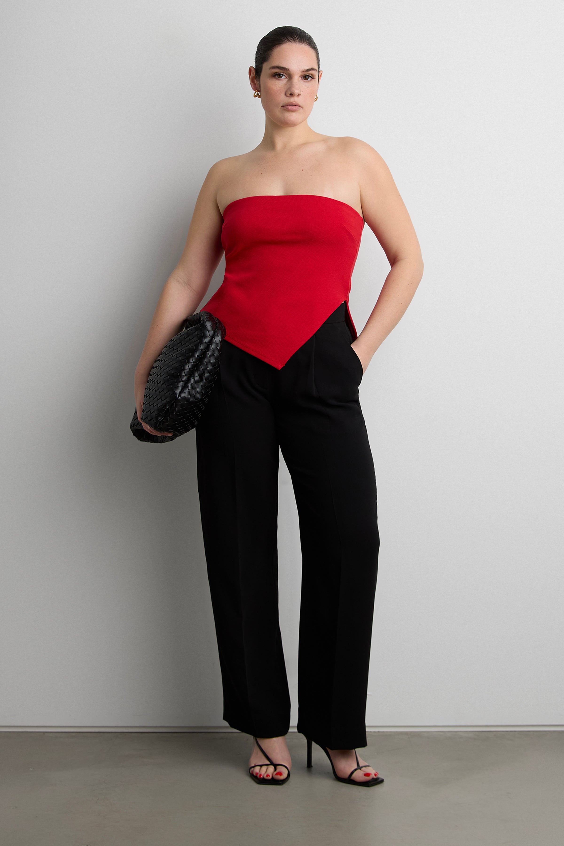 Cropped Tube Top with Side Slit | OAK + FORT – OAK + FORT USA