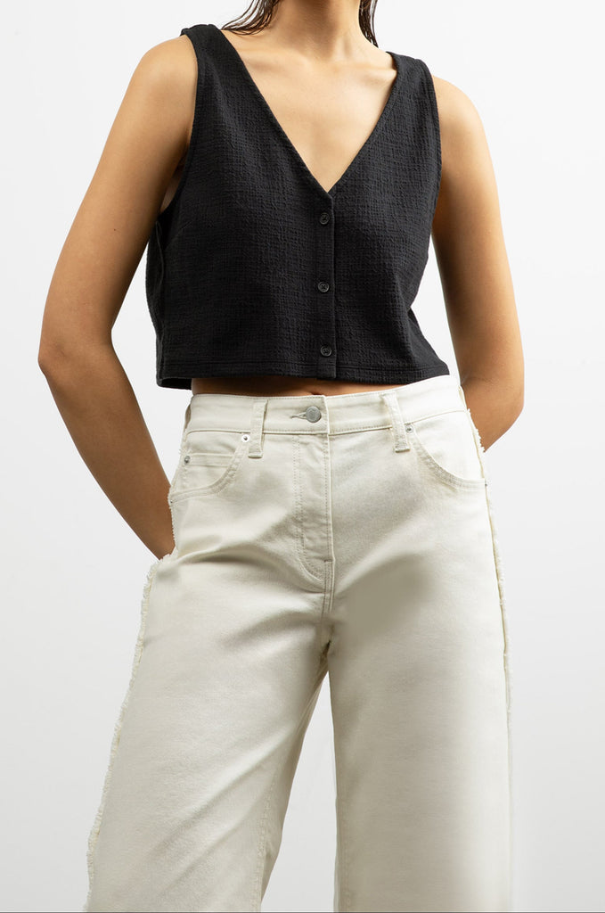 Button Front Tank | OAK + FORT – OAK + FORT USA
