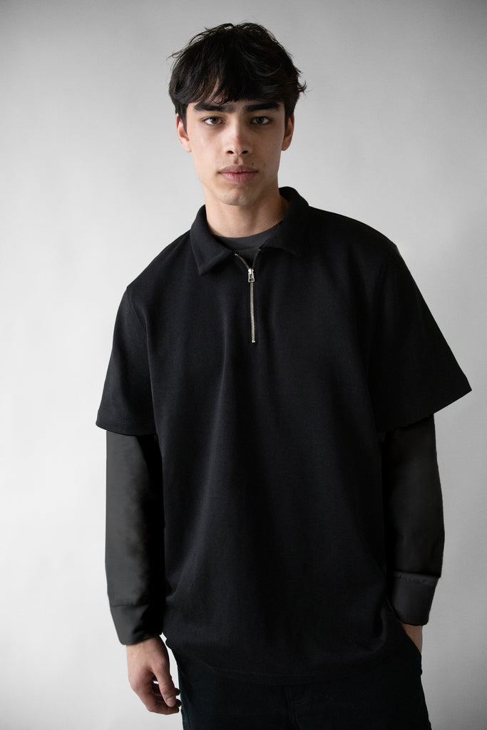 Half Zip Polo T-Shirt | OAK + FORT – OAK + FORT USA