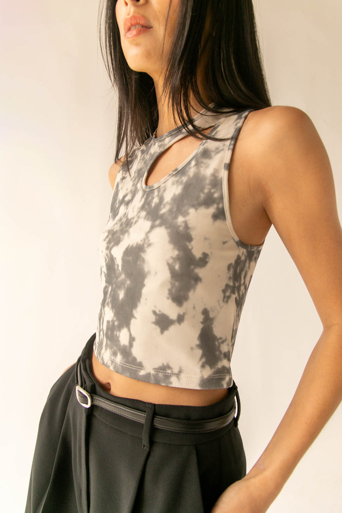 Cropped Tank with Cutout | OAK + FORT – OAK + FORT USA