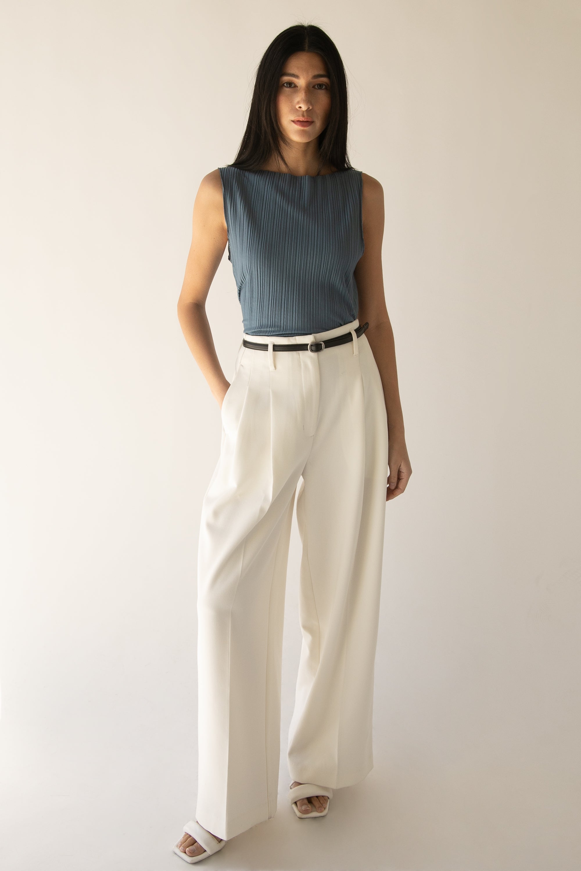 Pleated Tank Top | OAK + FORT – OAK + FORT USA
