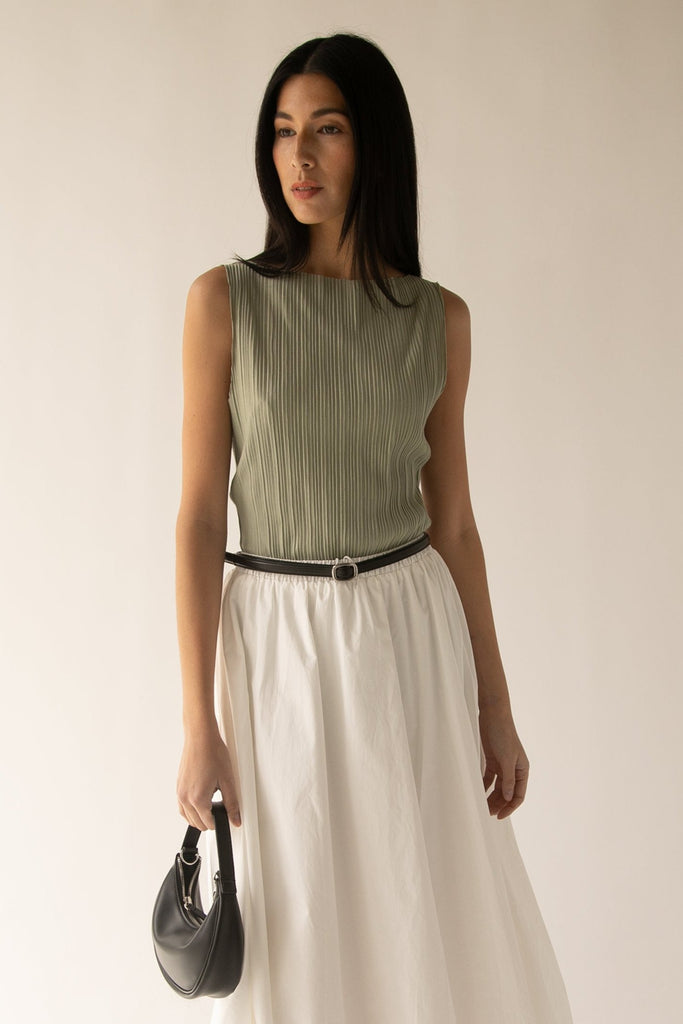 Pleated Tank Top | OAK + FORT – OAK + FORT USA