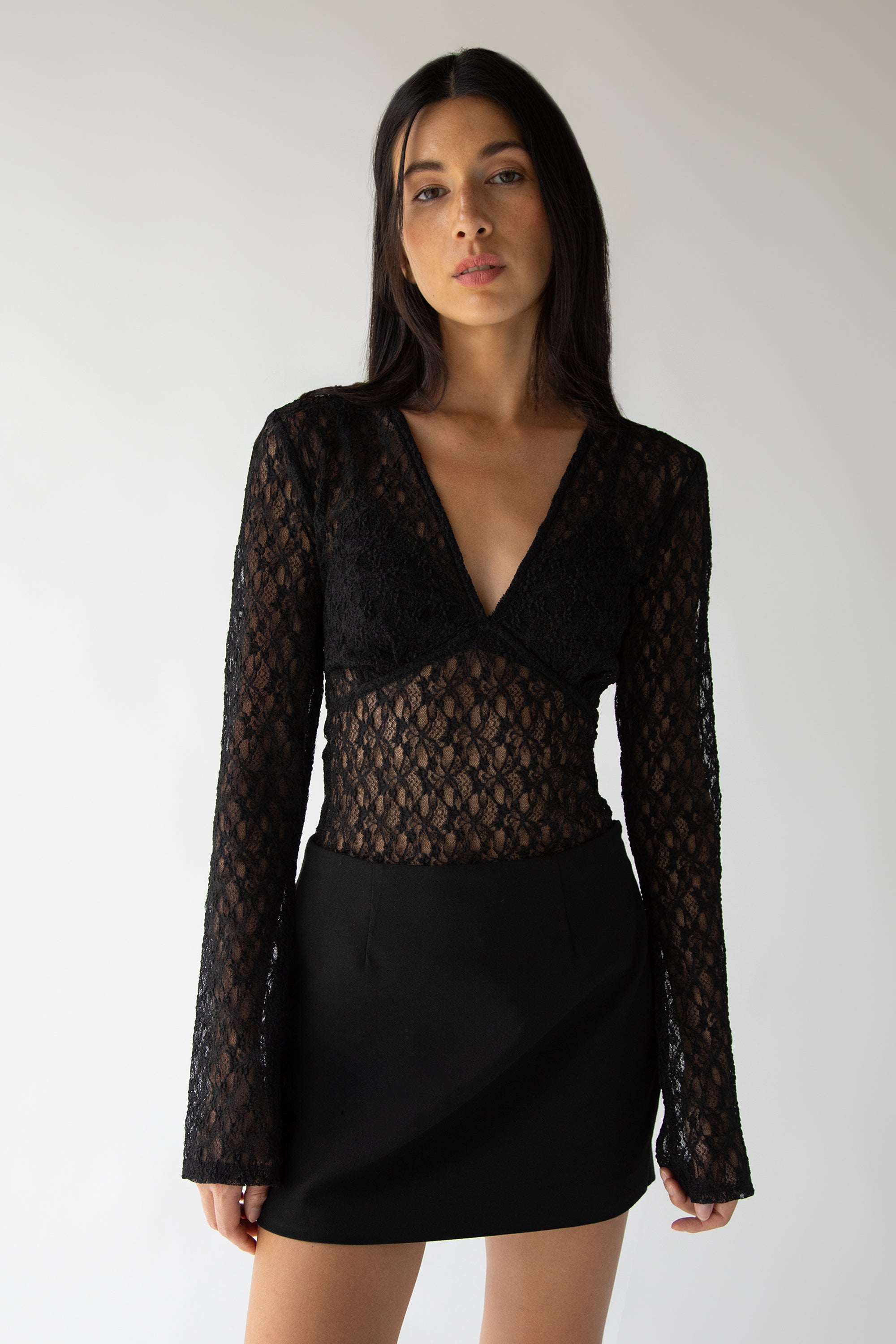 Lace Long Sleeve Top | OAK + FORT – OAK + FORT USA