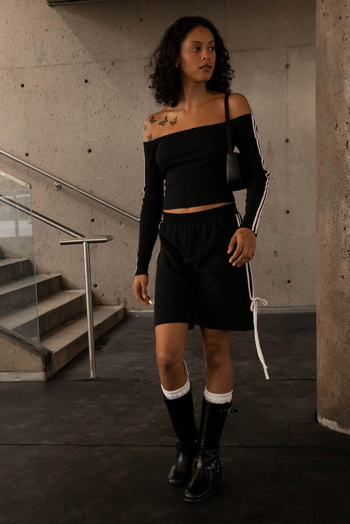 Off The Shoulder Top with Side Detail | OAK + FORT – OAK + FORT USA
