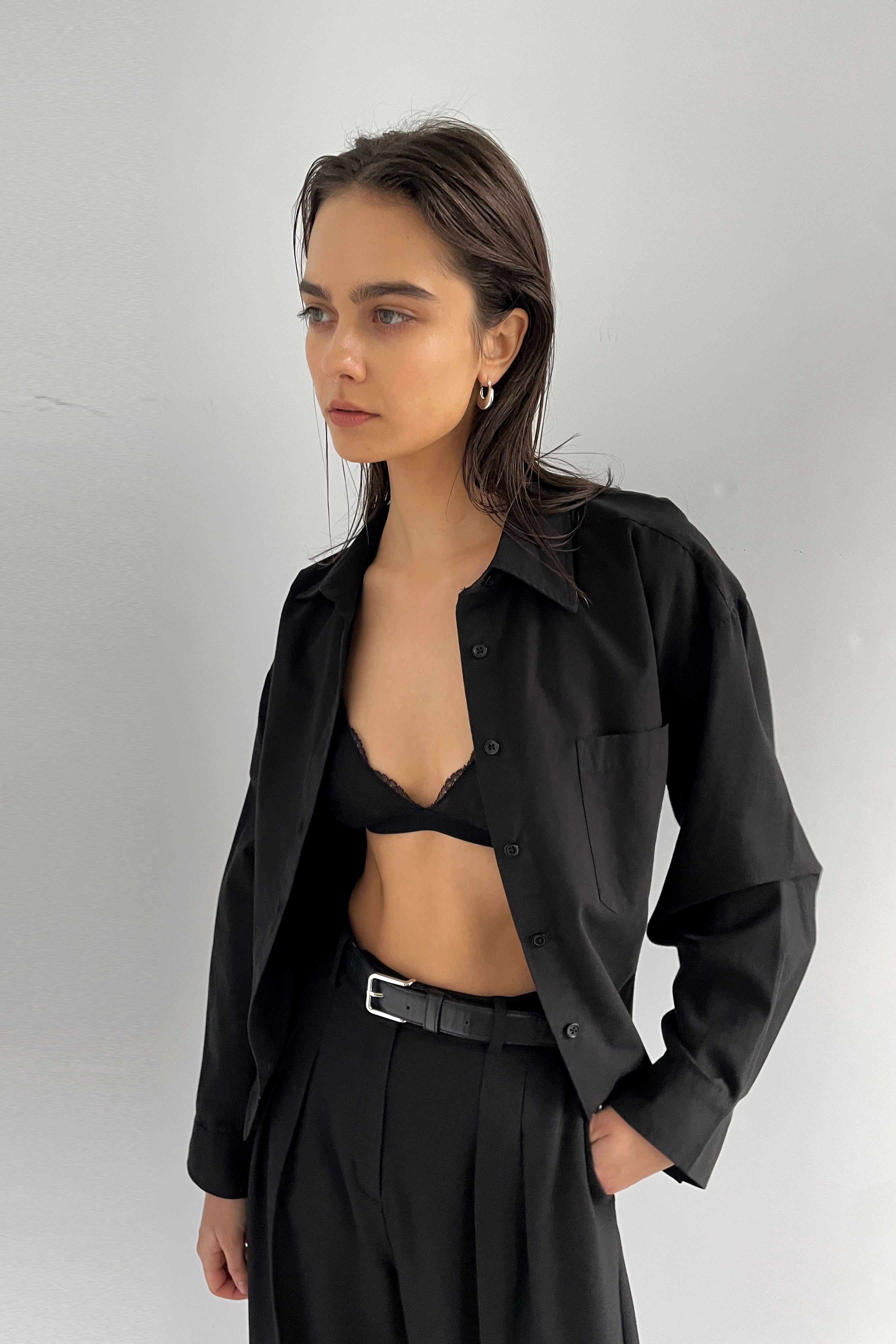 TheArth ミル子 AMBIDEX Store ○強撚オックスコールドマーセ T-ブラウス(F