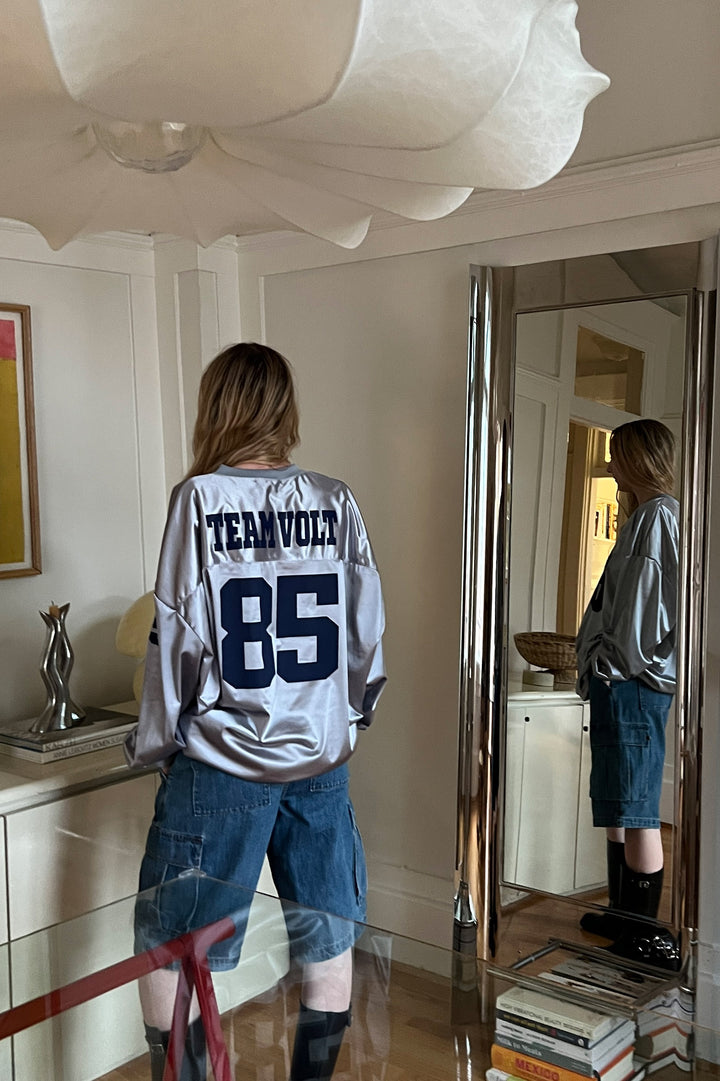 OVERSIZED JERSEY in Silver — alternate angle