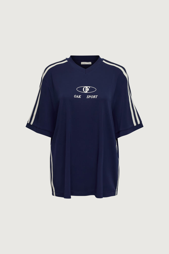 V-Neck Graphic Jersey Tee | OAK + FORT – OAK + FORT USA