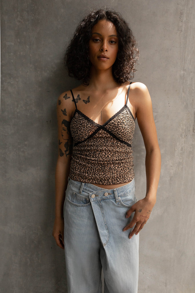 Leopard Print Tank Top | OAK + FORT – OAK + FORT USA