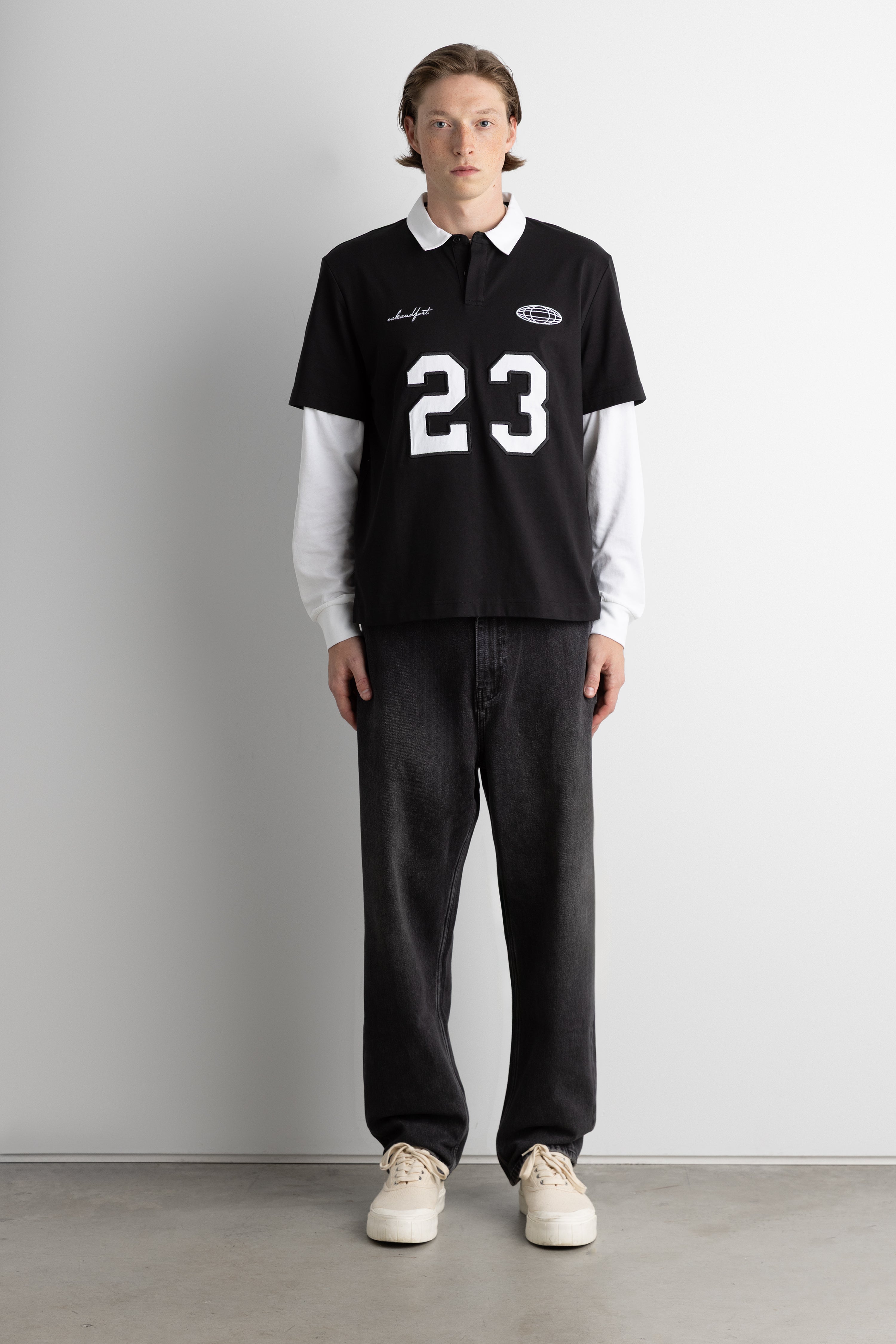 Graphic Rugby Polo Shirt | OAK + FORT – OAK + FORT USA