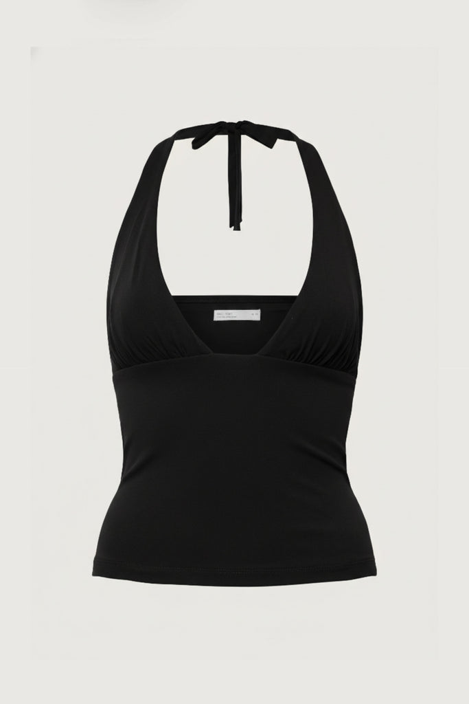 Deep Neckline Halter Neck Top | OAK + FORT – OAK + FORT USA