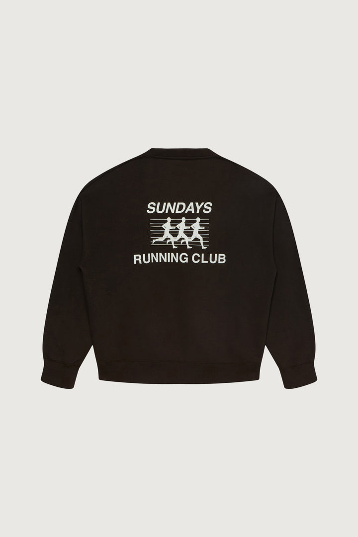 OVERSIZED CREWNECK  SWEATSHIRT in Coffee Bean — alternate angle