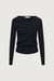 LONG SLEEVE GATHERED NECK TOP