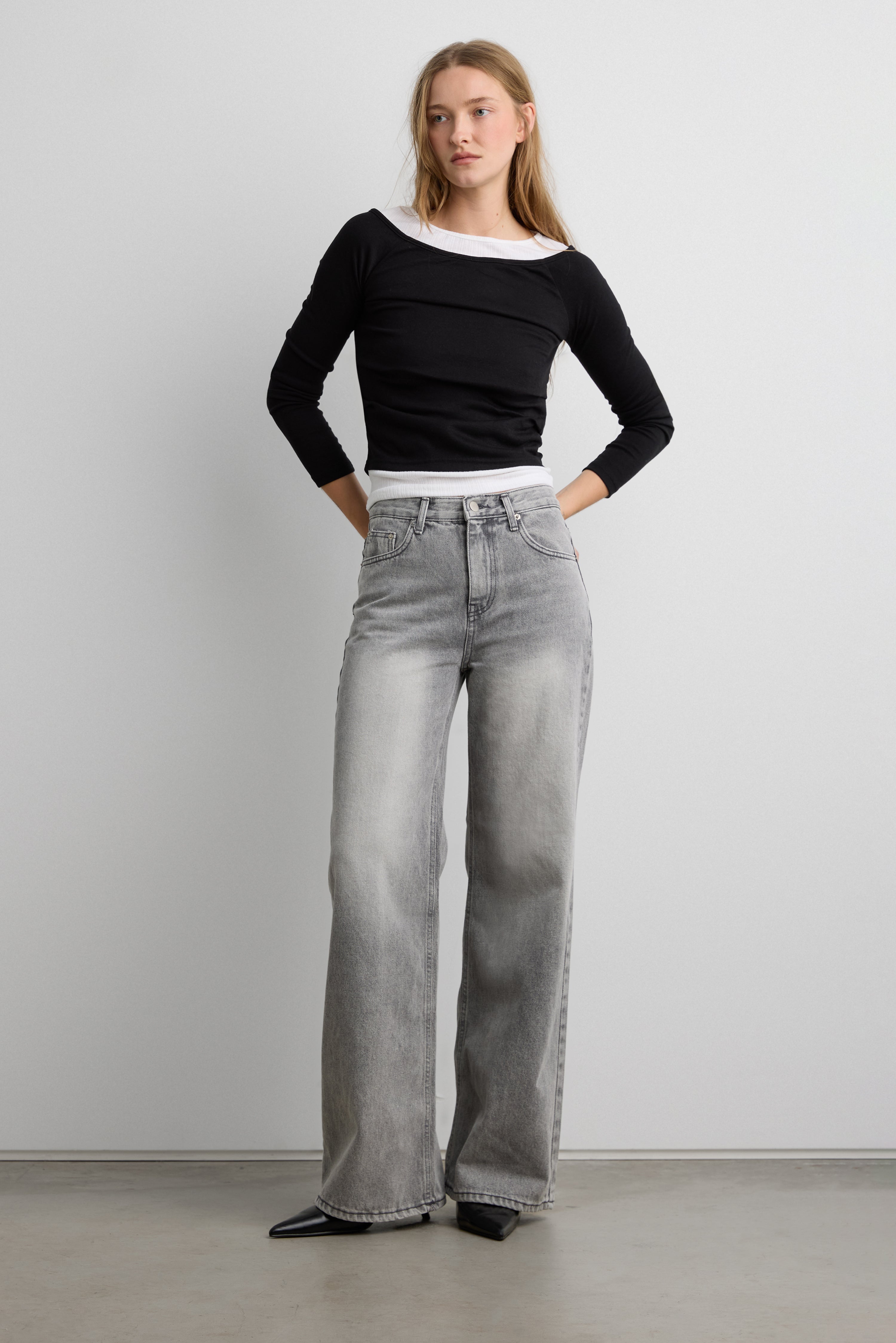 ビンテージ　TOP Cropped Tube Top with Side Slit | OAK + FORT – OAK + FORT USA