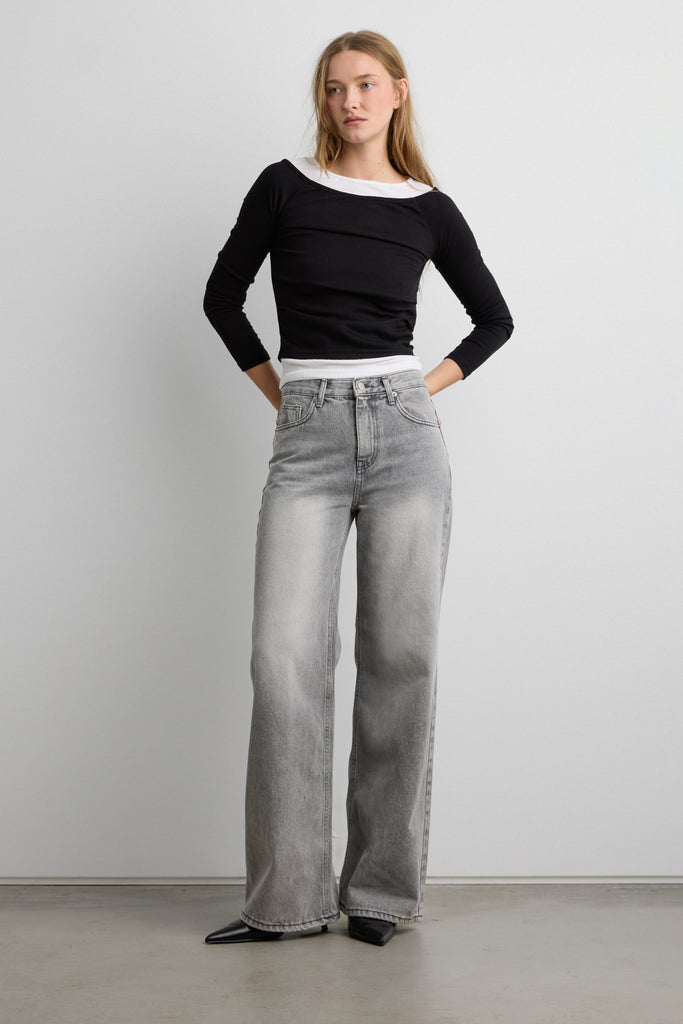 LAYERED BOAT NECK TOP | OAK + FORT – OAK + FORT USA