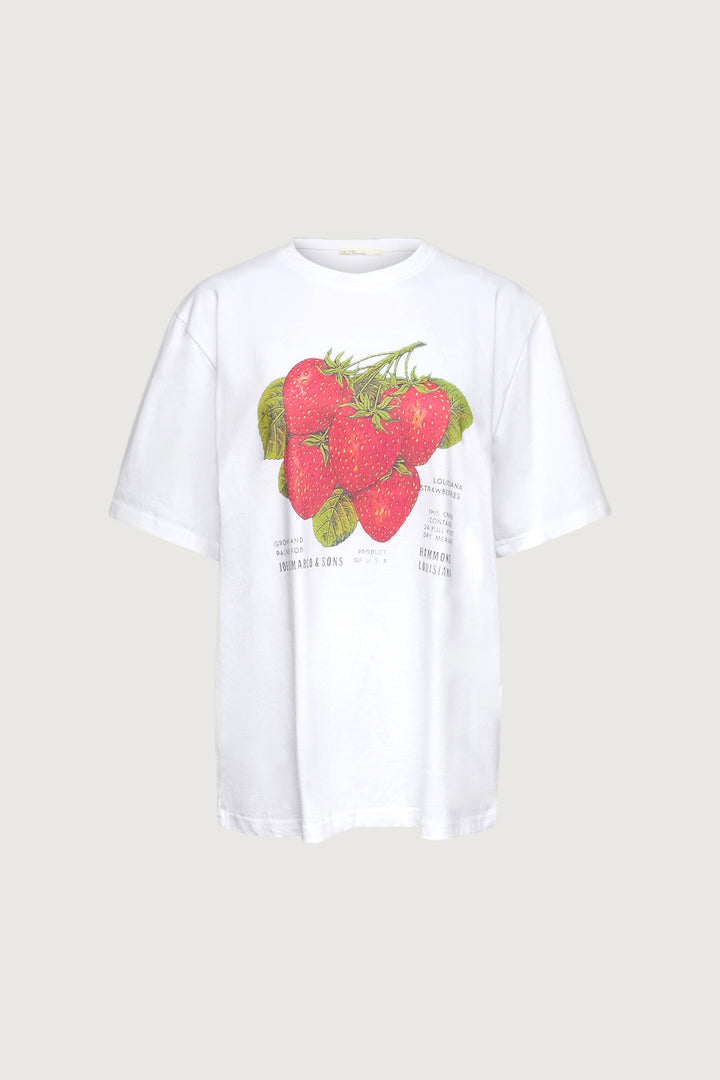 STRAWBERRY GRAPHIC T-SHIRT in White — alternate angle