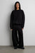 Fleece studio crewneck sweatshirt with pockets in medium heather grey — image