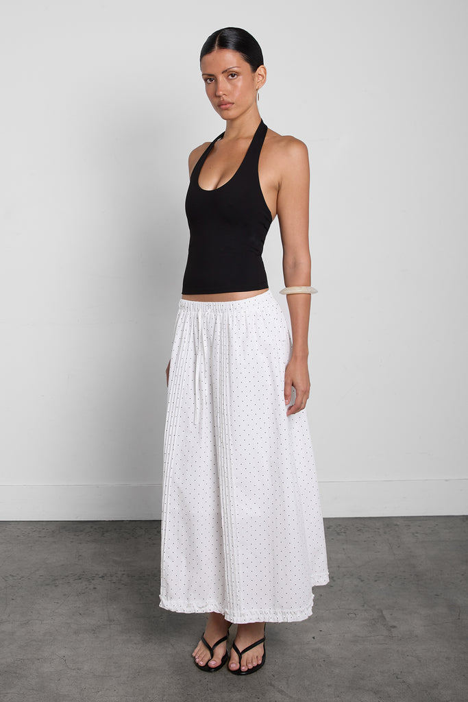 THENEWHOUSECOOPERHALTERNECKタンクトップ　ブラック x JENNIE Chantal Cotton Halter Top - Black