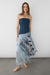 Fold over tube top in midnight navy — main image