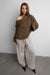 Slouchy oversized hoodie in canteen — main image