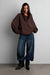 Slouchy oversized hoodie in chocolate martini — main image