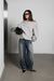 Slouchy oversized hoodie in medium heather grey — main image