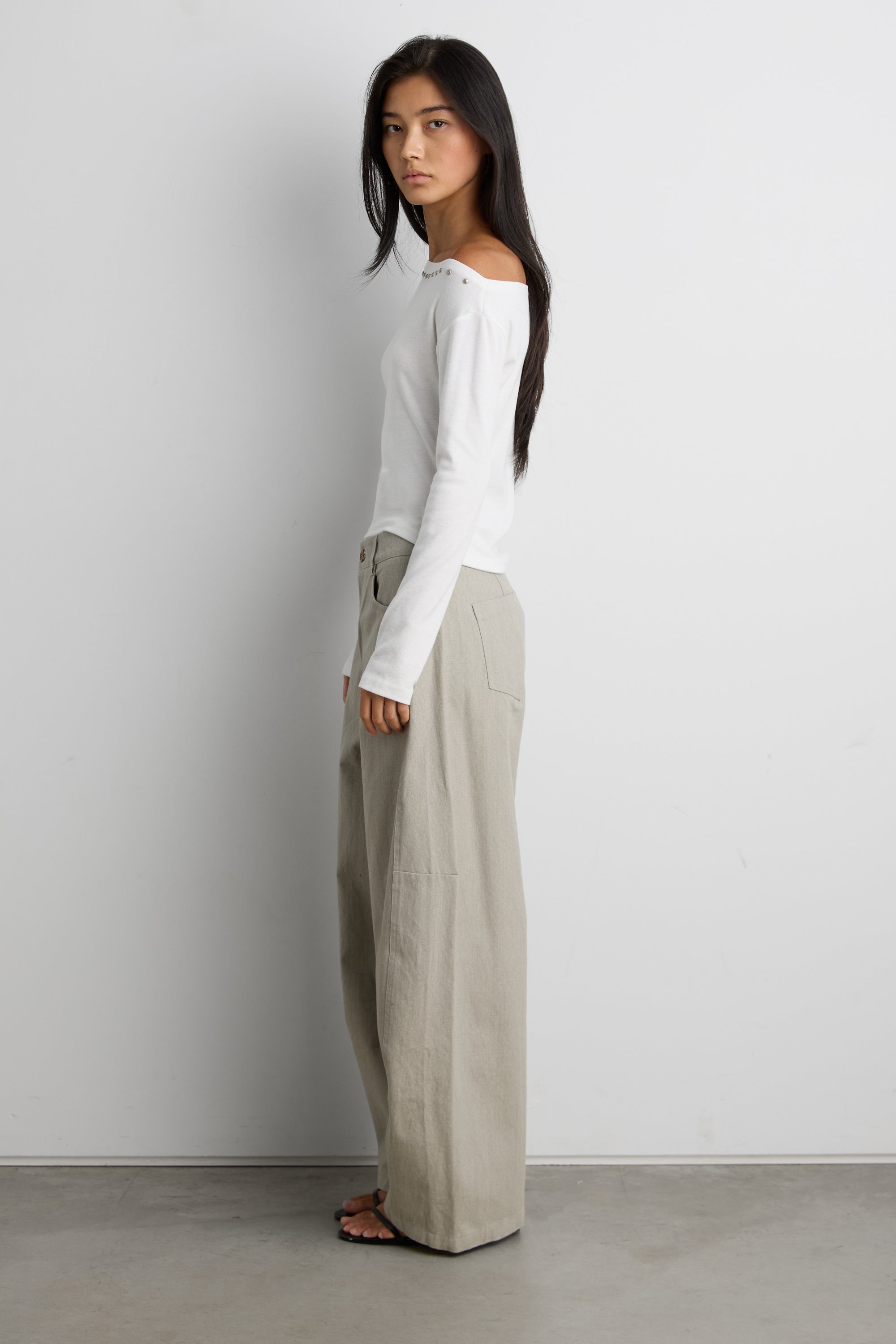 Stud Detail Off The Shoulder Top | OAK + FORT – OAK + FORT USA