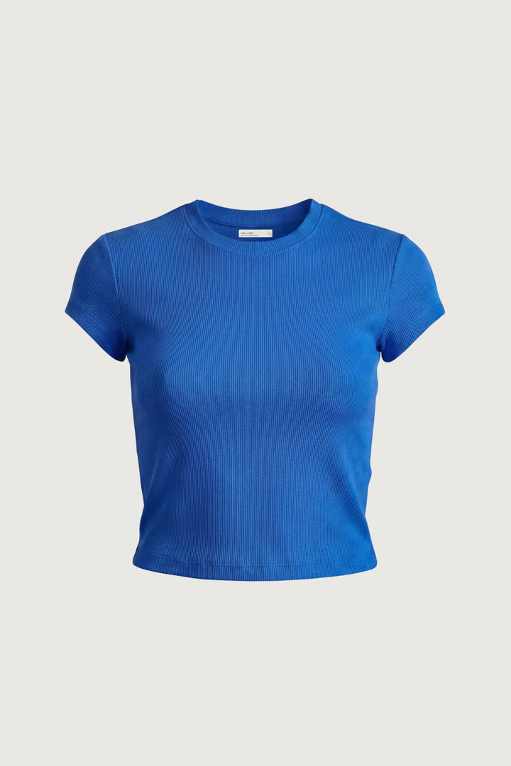 CROPPED T-SHIRT in PRINCESS BLUE — alternate angle
