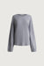 Long sleeve knit t-shirt in heather gray — main image