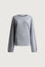 Long sleeve knit t-shirt in heather gray — main image
