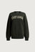 Oversized graphic sweatshirt in deep green e — main image