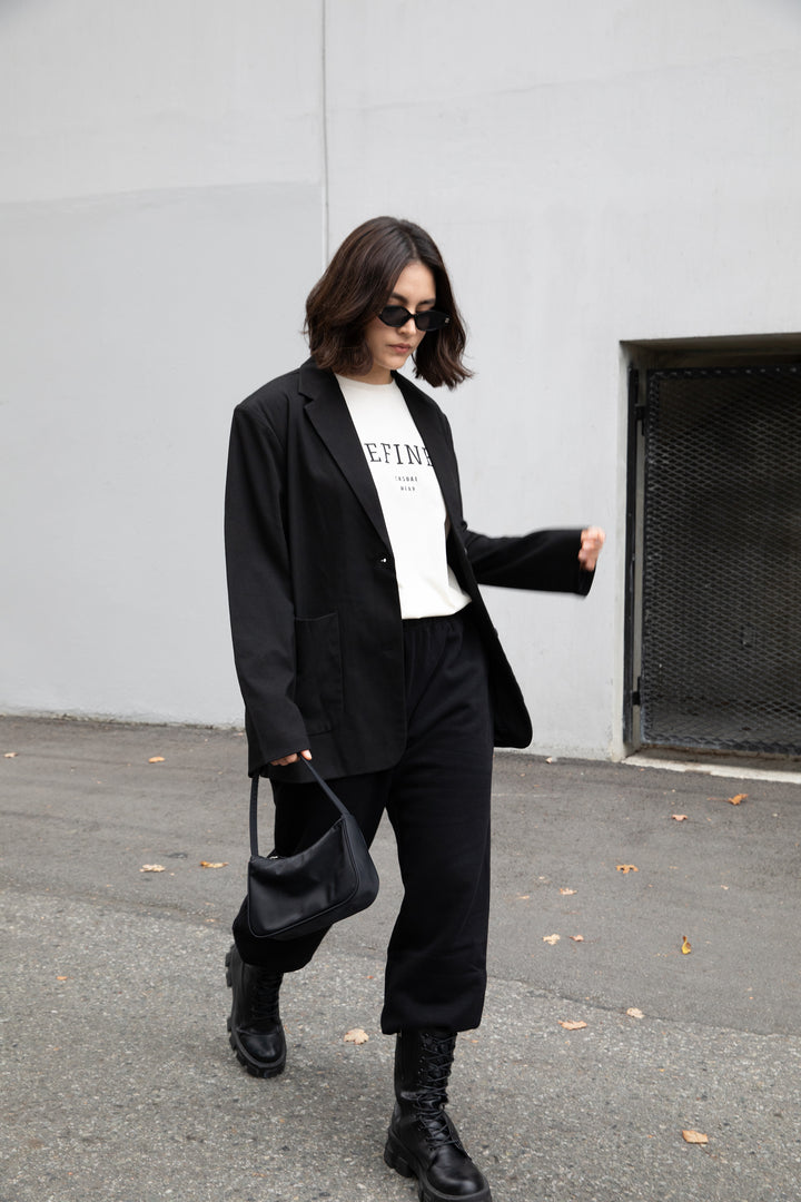 OVERSIZED GRAPHIC T-SHIRT in NATURAL — alternate angle