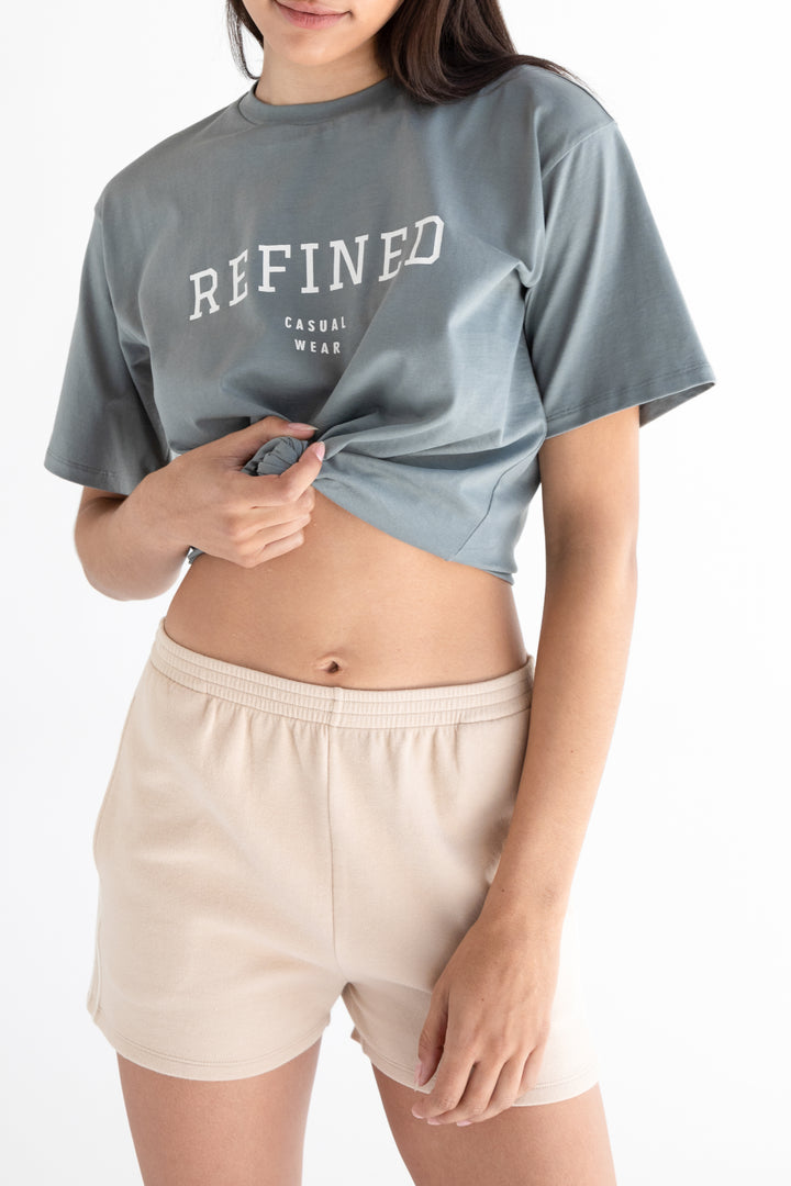 OVERSIZED GRAPHIC T-SHIRT in Sedona Sage — alternate angle