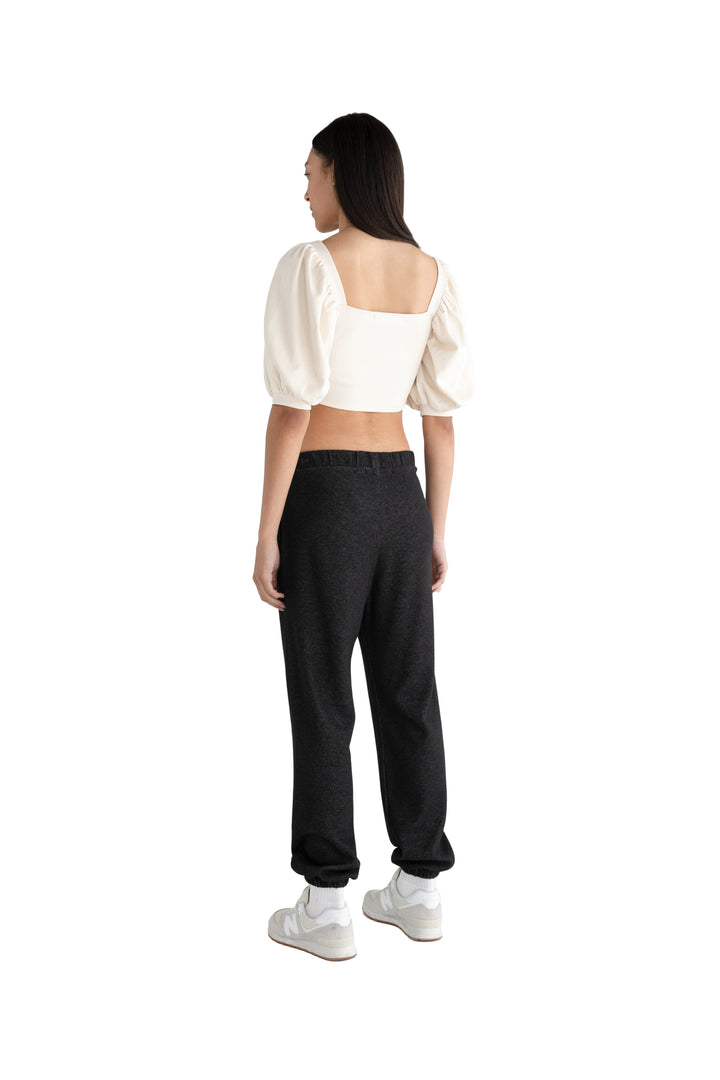 PUFF SLEEVE BLOUSE in NATURAL — alternate angle