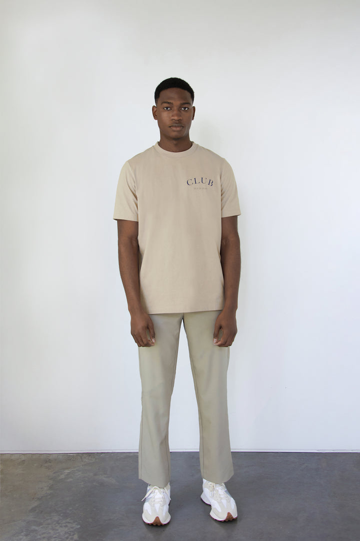 CLUB GRAPHIC TEE in Beige Estate Blue — alternate angle