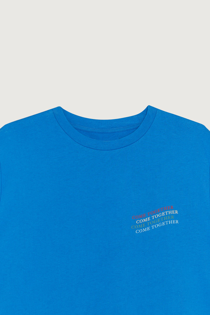 COME TOGETHER TEE in Ocean Blue Multi — alternate angle
