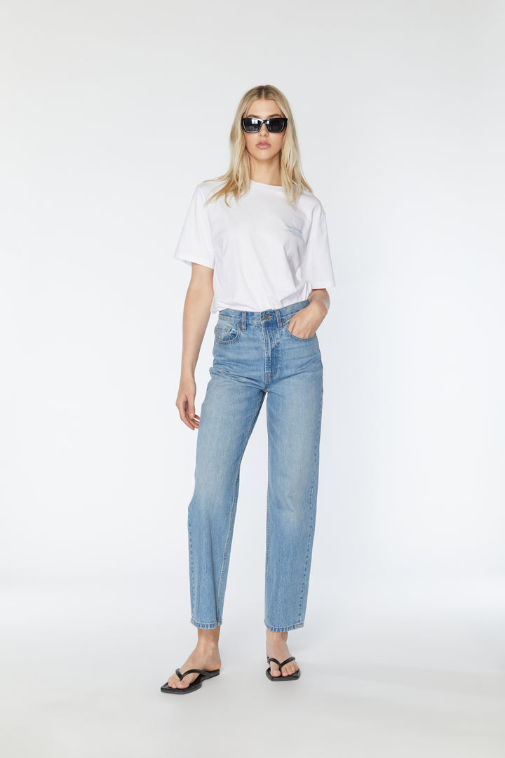 COME TOGETHER TEE in White Blue — alternate angle