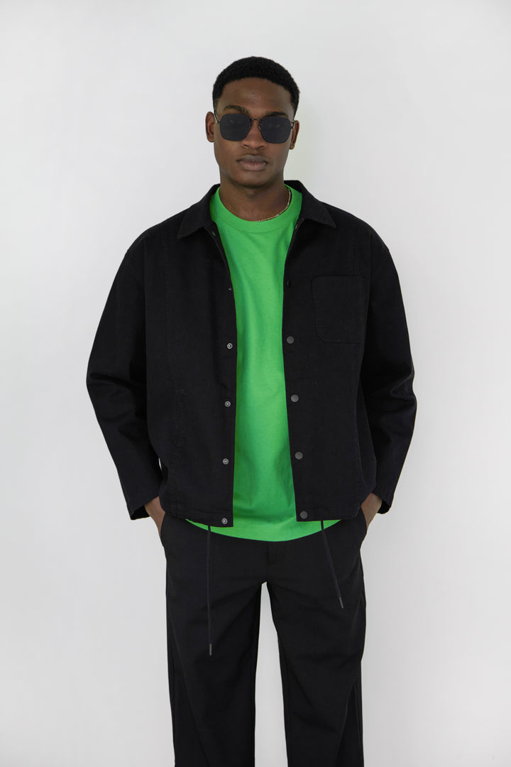 HEAVY JERSEY TEE in Summer Green — alternate angle