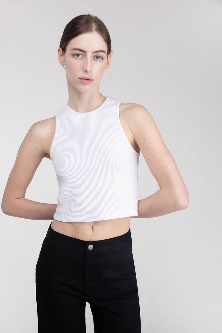 RACERBACK CROPPED TANK