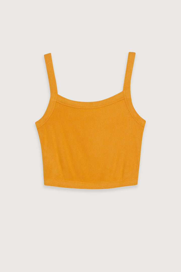 KNIT TANK in Nugget — alternate angle