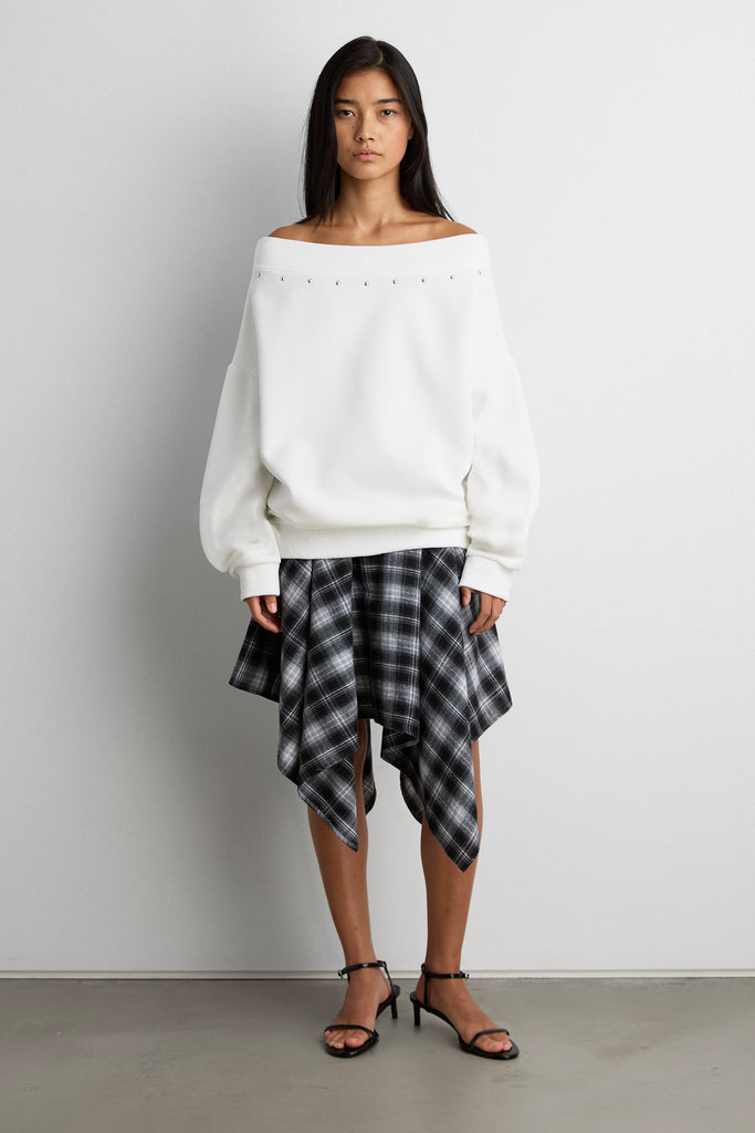 Relaxed Studded Off Shoulder Top | OAK + FORT – OAK + FORT USA